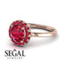 1ct Round Ruby Engagement Ring - Natalia No. 56