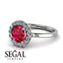1ct Round Ruby Engagement Ring - Natalia No. 12 image 10