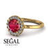 1ct Round Ruby Engagement Ring - Natalia No. 10