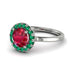1ct Round Ruby Engagement Ring - Natalia No. 27