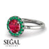 1ct Round Ruby Engagement Ring - Natalia No. 27