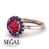 1ct Round Ruby Engagement Ring - Natalia No. 71