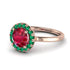 1ct Round Ruby Engagement Ring - Natalia No. 26 image 1