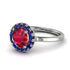 1ct Round Ruby Engagement Ring - Natalia No. 72