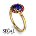 1ct Round Sapphire Engagement Ring - Natalia No. 58 image 2