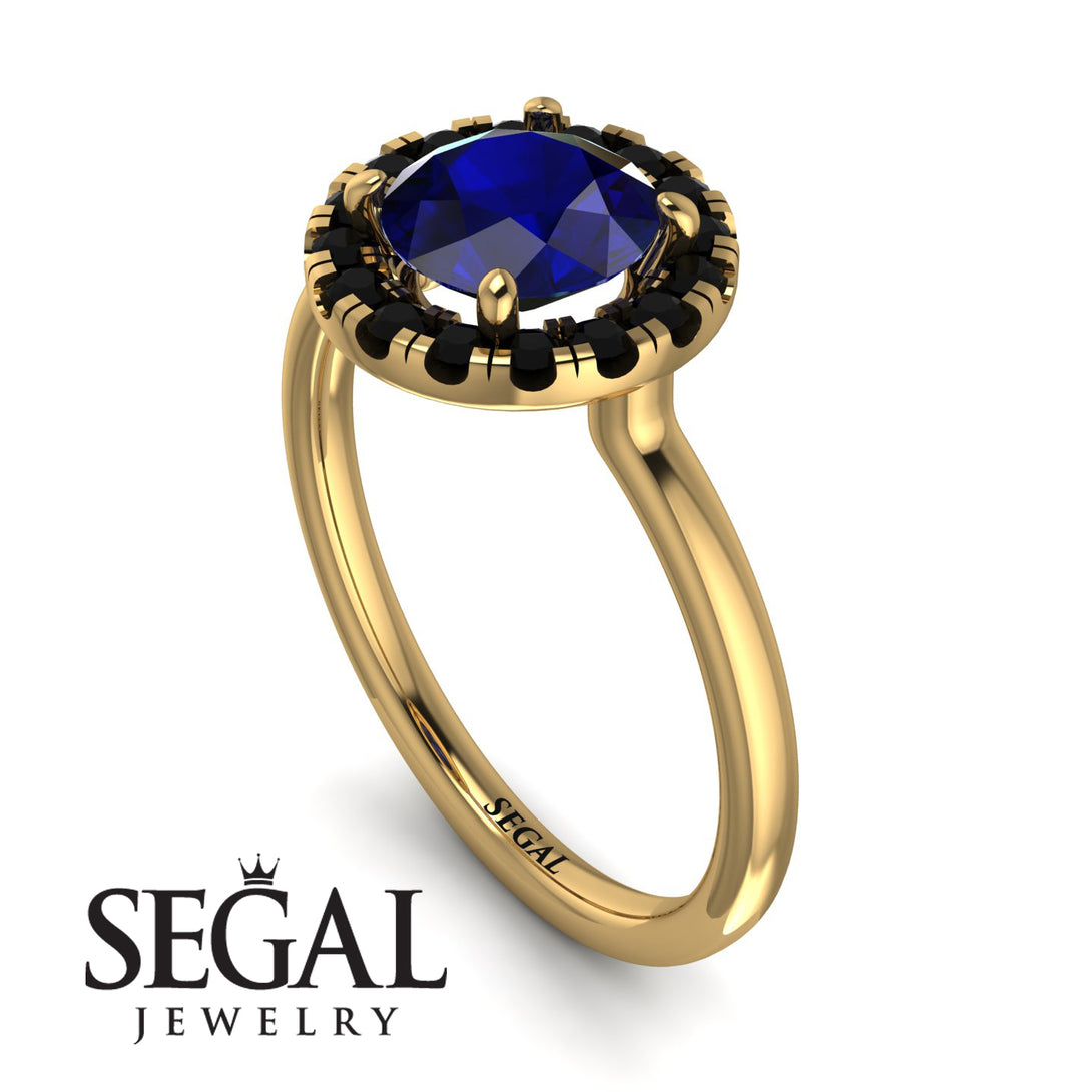1ct Round Sapphire Engagement Ring - Natalia No. 43