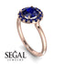 1ct Round Sapphire Engagement Ring - Natalia No. 74 image 2