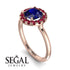 1ct Round Sapphire Engagement Ring - Natalia No. 59 image 2