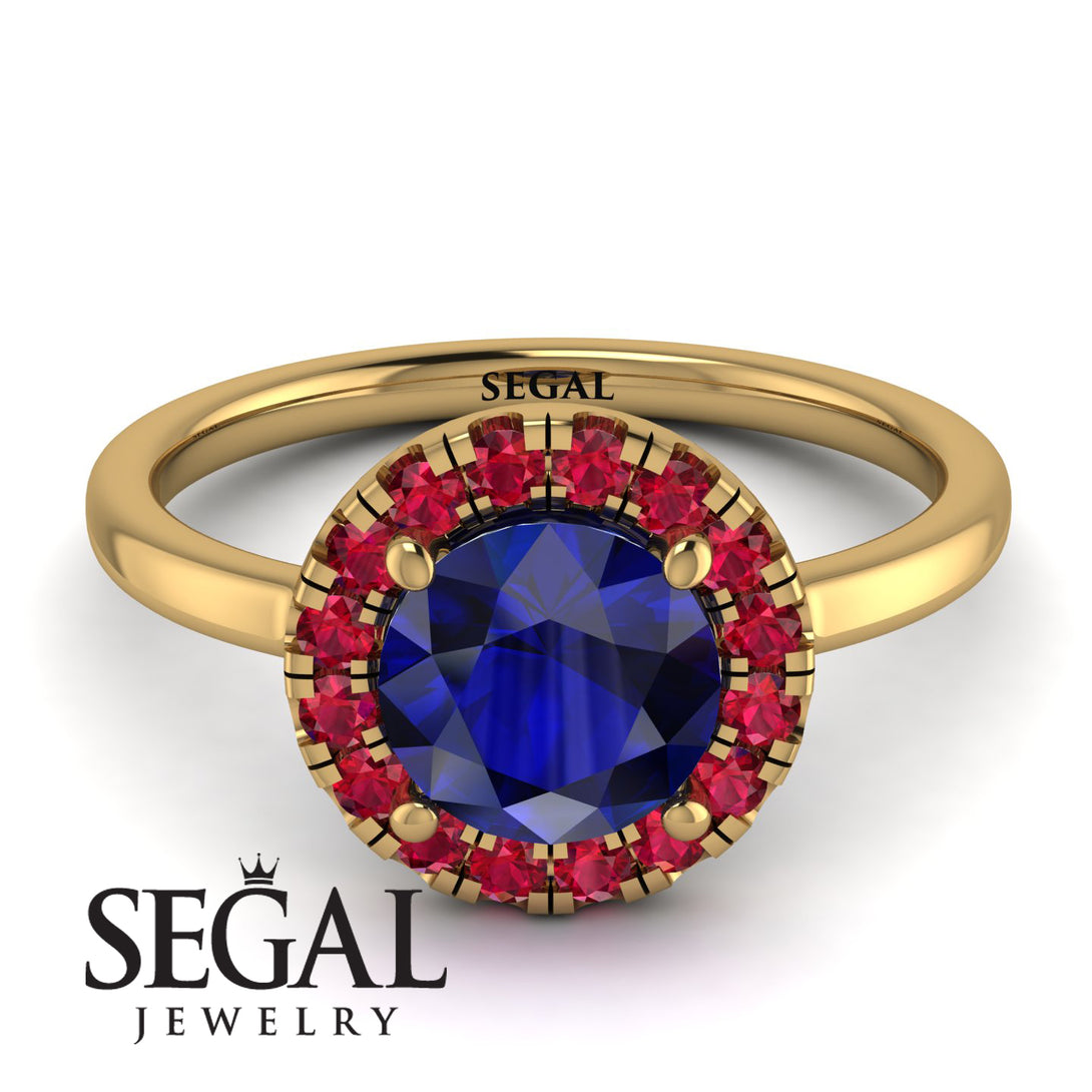 1ct Round Sapphire Engagement Ring - Natalia No. 58