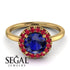 1ct Round Sapphire Engagement Ring - Natalia No. 58 image 3