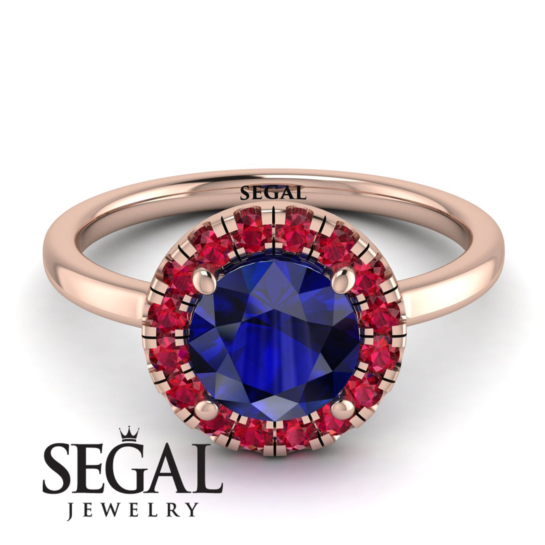 1ct Round Sapphire Engagement Ring - Natalia No. 59