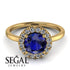 1ct Round Sapphire Engagement Ring - Natalia No. 13 image 3