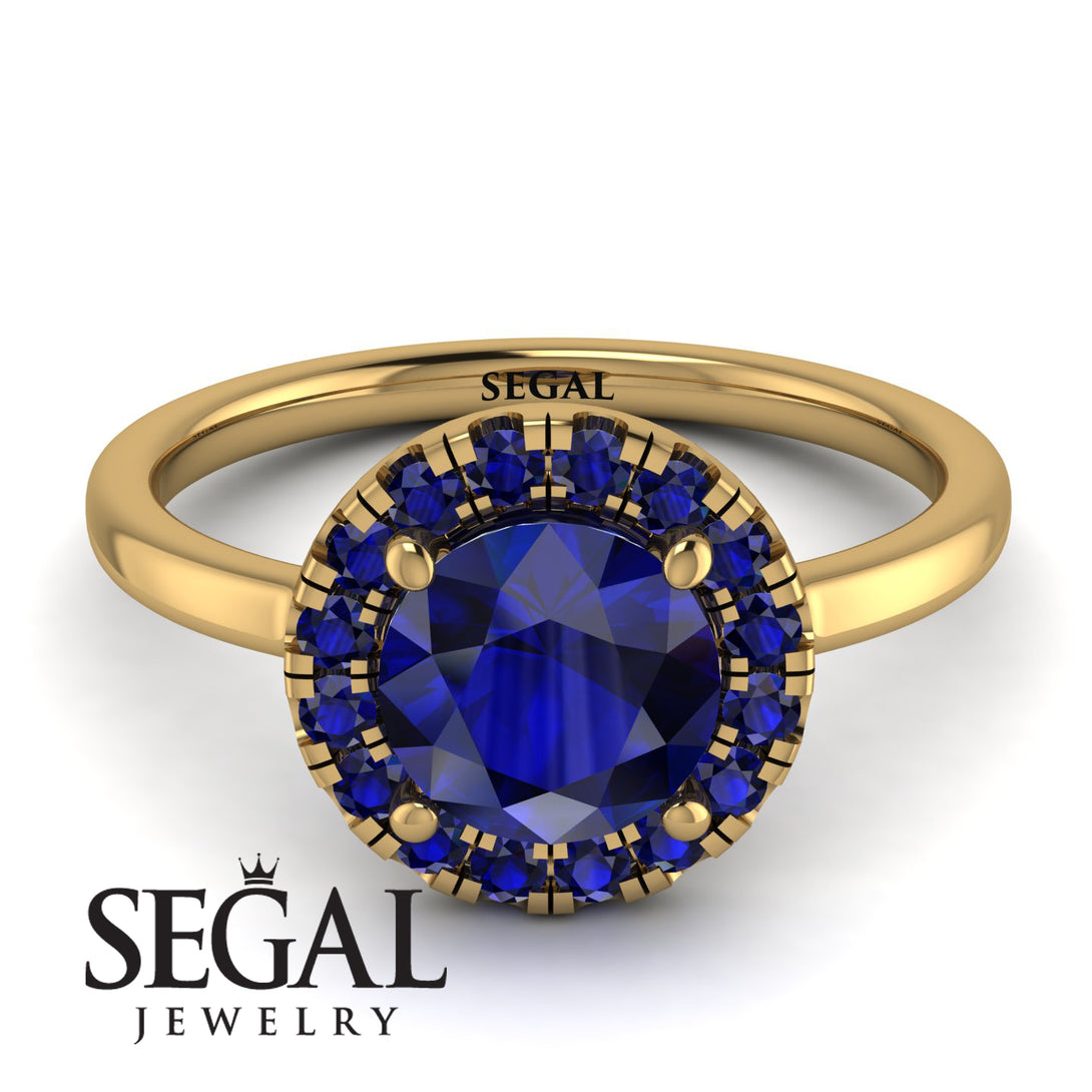 1ct Round Sapphire Engagement Ring - Natalia No. 73