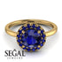 1ct Round Sapphire Engagement Ring - Natalia No. 73