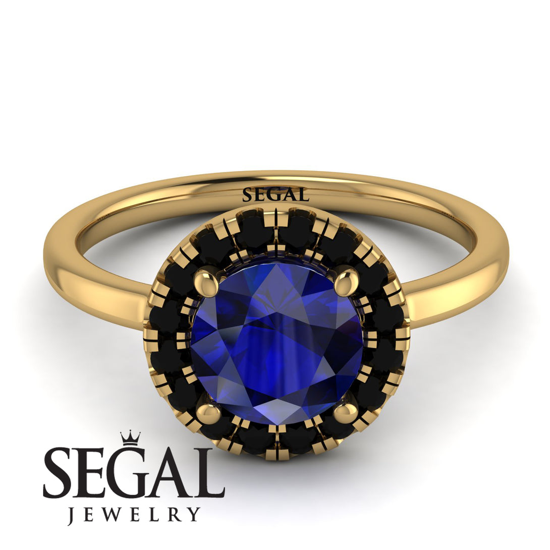1ct Round Sapphire Engagement Ring - Natalia No. 43