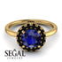 1ct Round Sapphire Engagement Ring - Natalia No. 43