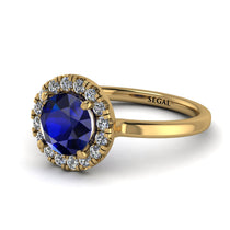 1ct Round Sapphire Engagement Ring - Natalia No. 13 image 1
