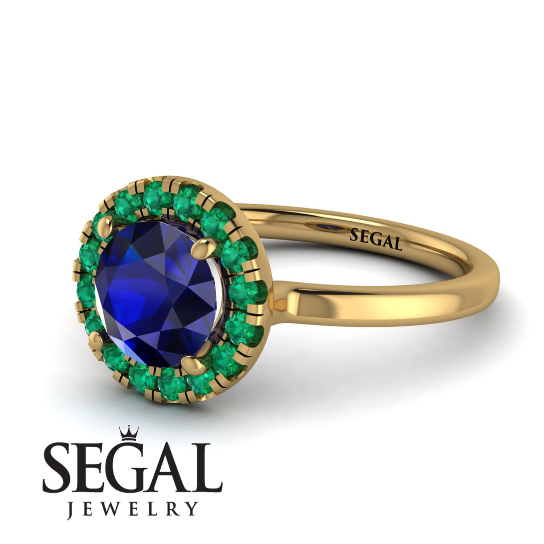 1ct Round Sapphire Engagement Ring - Natalia No. 28