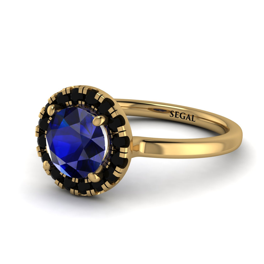 1ct Round Sapphire Engagement Ring - Natalia No. 43