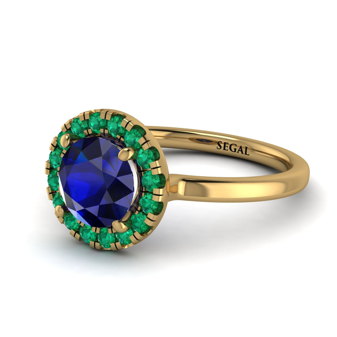 1ct Round Sapphire Engagement Ring - Natalia No. 28