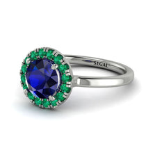 1ct Round Sapphire Engagement Ring - Natalia No. 30 image 1