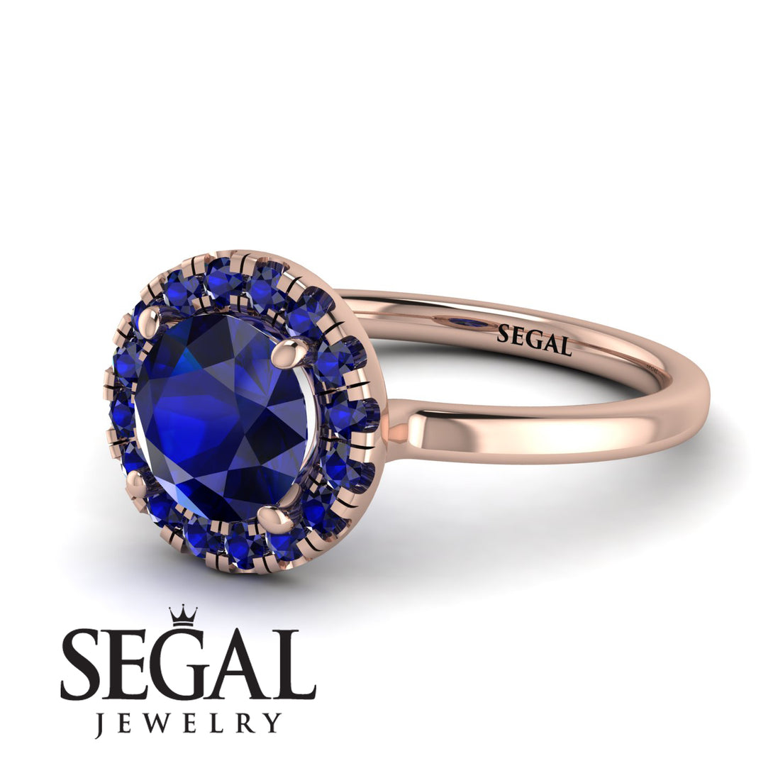 1ct Round Sapphire Engagement Ring - Natalia No. 74