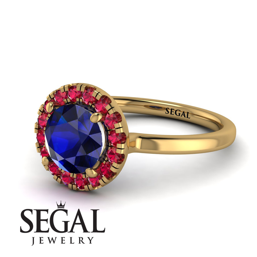 1ct Round Sapphire Engagement Ring - Natalia No. 58