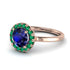 1ct Round Sapphire Engagement Ring - Natalia No. 29