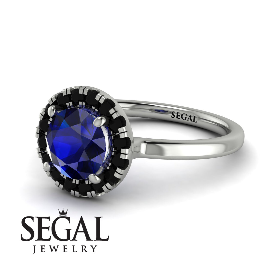 1ct Round Sapphire Engagement Ring - Natalia No. 45