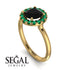 1ct Round Black Diamond Engagement Ring - Natalia No. 22