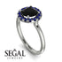 1ct Round Black Diamond Engagement Ring - Natalia No. 69 image 2