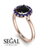 1ct Round Black Diamond Engagement Ring - Natalia No. 68