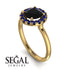 1ct Round Black Diamond Engagement Ring - Natalia No. 67