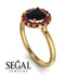 1ct Round Black Diamond Engagement Ring - Natalia No. 52