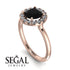 1ct Round Black Diamond Engagement Ring - Natalia No. 8 image 11