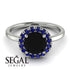 1ct Round Black Diamond Engagement Ring - Natalia No. 69 image 3