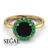 1ct Round Black Diamond Engagement Ring - Natalia No. 22 image 3