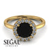 1ct Round Black Diamond Engagement Ring - Natalia No. 7 image 11