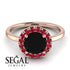 1ct Round Black Diamond Engagement Ring - Natalia No. 53