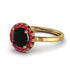 1ct Round Black Diamond Engagement Ring - Natalia No. 52 image 1
