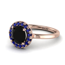 1ct Round Black Diamond Engagement Ring - Natalia No. 68 image 1