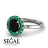 1ct Round Black Diamond Engagement Ring - Natalia No. 24 image 10