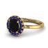 1ct Round Black Diamond Engagement Ring - Natalia No. 67 image 1