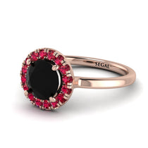 1ct Round Black Diamond Engagement Ring - Natalia No. 53 image 1
