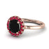 1ct Round Black Diamond Engagement Ring - Natalia No. 53 image 1
