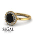 1ct Round Black Diamond Engagement Ring - Natalia No. 7