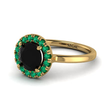 1ct Round Black Diamond Engagement Ring - Natalia No. 22 image 1