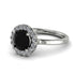 1ct Round Black Diamond Engagement Ring - Natalia No. 9 image 12
