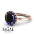1ct Round Black Diamond Engagement Ring - Natalia No. 68 image 10