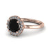 1ct Round Black Diamond Engagement Ring - Natalia No. 8 image 12